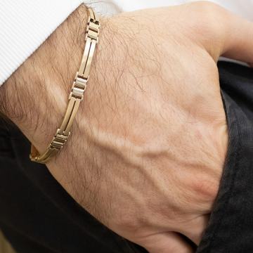 ZLATNA MUŠKA NARUKVICA 14K (585) 13,19 grama NOVO • GOLD SHOP •