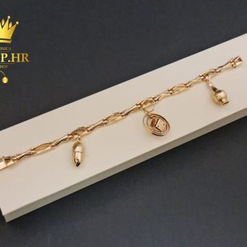 ZLATNA NARUKVICA 20,14g 18k S PRIVJESCIMA / R1, RATE !!