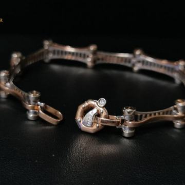 ZLATNA NARUKVICA BARAKA 31.15G .750 (18K) SA BRILJANTOM / R1, RATE !!