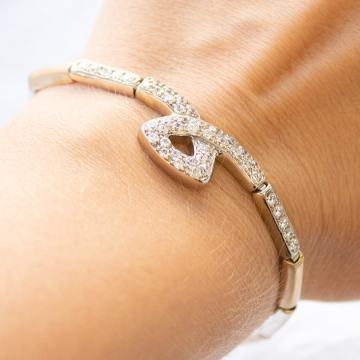 ZLATNA NARUKVICA S CIRKONIMA 14K (585) 9,24 grama NOVO • GOLD SHOP •