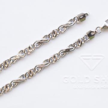 ZLATNA NARUKVICA DUPLI FIGARO VEZ 14K (585) 6,30g NOVO • GOLD SHOP •