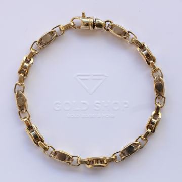 ZLATNA NARUKVICA FANCY VEZ 14K (585) 32,71 grama NOVO • GOLD SHOP •