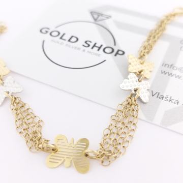 ZLATNA NARUKVICA LEPTIRIĆI 14K (585) 4,68 grama NOVO • GOLD SHOP •