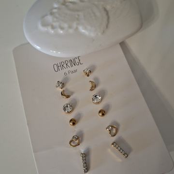 6 pari NAUŠNICE BOJA ZLATA  - NOVO - sve za 15 eur