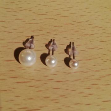 Bijeli biseri naušnice