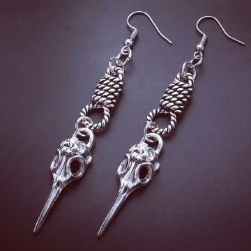 "Bird Skull" naušnice