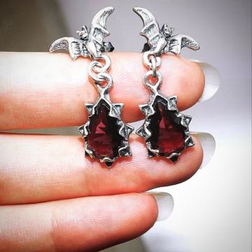 Blood drops goth naušnice