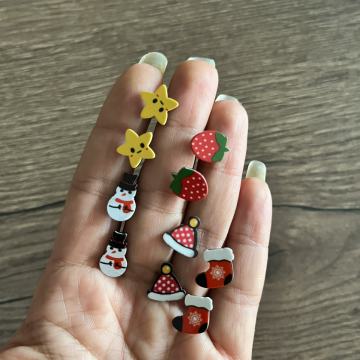 Božićne naušnice 5 para