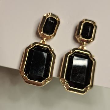 CRNO - ZLATNE NAUŠNICE  - NOVO