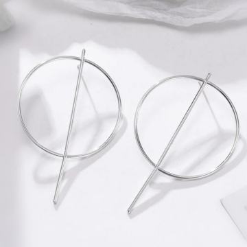 Geometric naušnice - srebrne
