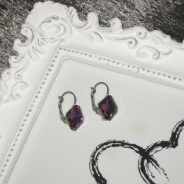 LJUBIČASTE - LILA NAUŠNICE - NOVO