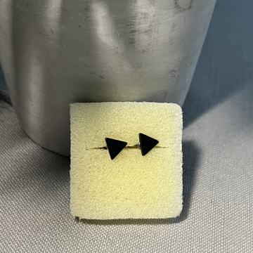 Minimalističke crne trokut naušnice