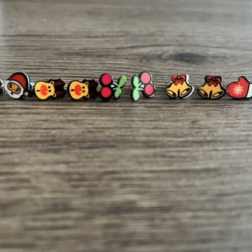 Naušnice 5 para Božić, trešnje