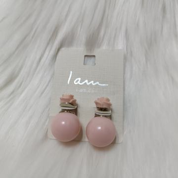 naušnice kao Dior, ruža / kugla, nekorištene