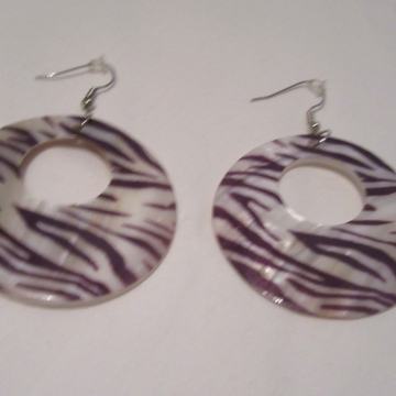 Naušnice bijelo ljubičaste