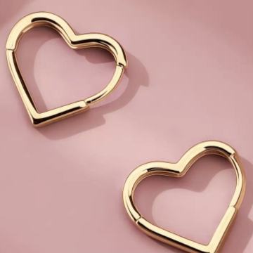 NAUŠNICE BOJA ZLATA SRCE  - NOVO