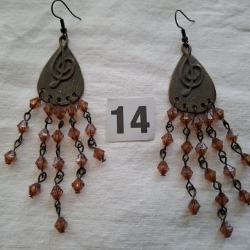 NAUŠNICE. Br-14. Violinski ključ. Staro. Mob