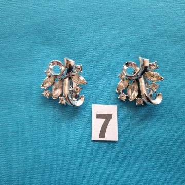 NAUŠNICE. Br-7. Mašna sa kristalima-metal. Mob