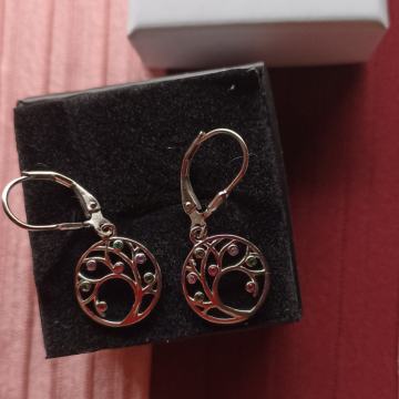 Naušnice drvo života, srebro 925