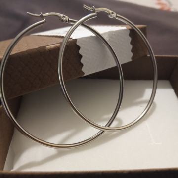 Naušnice kirurški čelik ringovi 5 cm