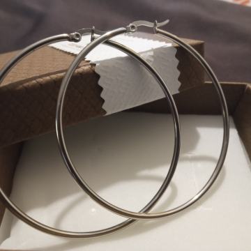 Naušnice kirurški čelik ringovi 6 cm