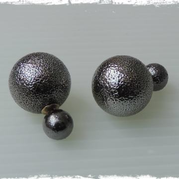 Naušnice kugle - boja grafita
