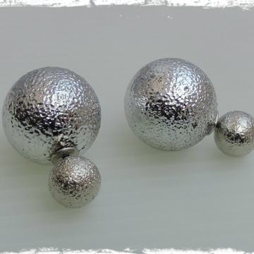 Naušnice kugle - srebrne