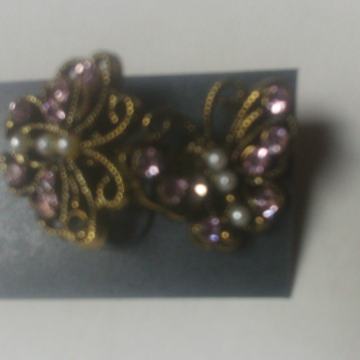 Naušnice leptiriči s cirkonima