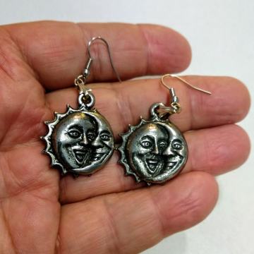 NAUŠNICE  metal  -  Hande Made -⚡No.15S&M⚡