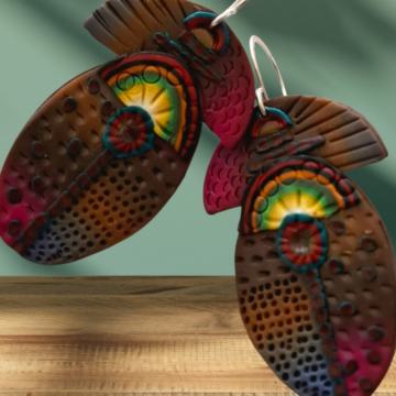 Naušnice od polimerne gline , ručni rad