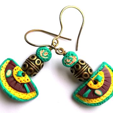 Naušnice od polimerne gline , ručni rad