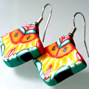 Naušnice od polimerne gline , ručni rad