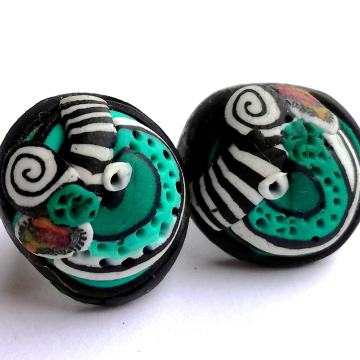 Naušnice od polimerne gline , ručni rad