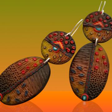 Naušnice od polimerne gline, ručni rad