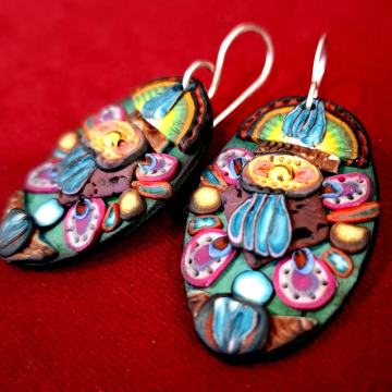 Naušnice od polimerne gline, ručni rad