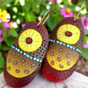 Naušnice od polimerne gline, ručni rad