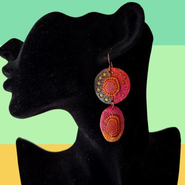 Naušnice od polimerne gline, ručni rad