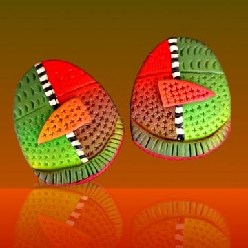 Naušnice od polimerne gline, ručni rad