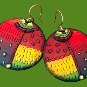 Naušnice od polimerne gline, ručni rad