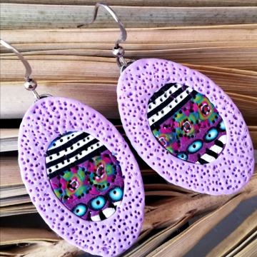 NAUŠNICE OD POLIMERNE GLINE,UNIKAT