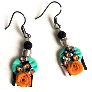 NAUŠNICE OD POLIMERNE GLINE,UNIKAT