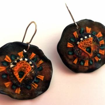 NAUŠNICE OD POLIMERNE GLINE,UNIKAT