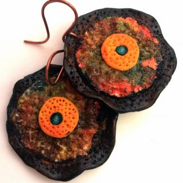 NAUŠNICE OD POLIMERNE GLINE,UNIKAT