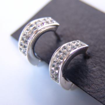 NAUŠNICE BOJA SREBRA S CIRKONIMA - NOVO