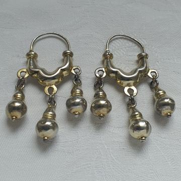 NAUŠNICE SREBRNE  PAŠKE 19.st 1840.TRAFICIJSKI NAKIT