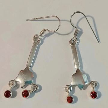 Naušnice srebro 925,granati