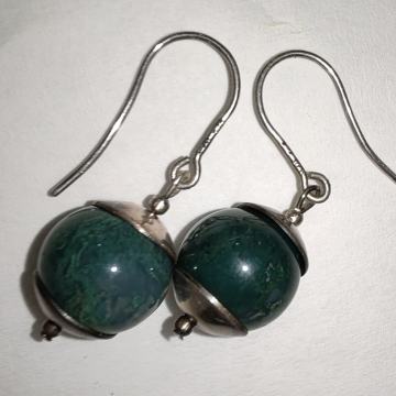 Naušnice srebro 925 kopče,kamen