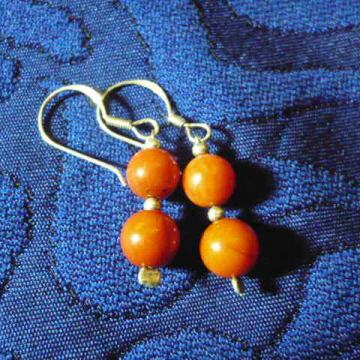 NAUŠNICE SREBRO 925 + KORALJI