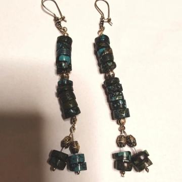 Naušnice srebro 925,tirkiz