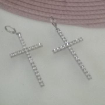 Naušnice križ zlatne i srebrne - NOVO